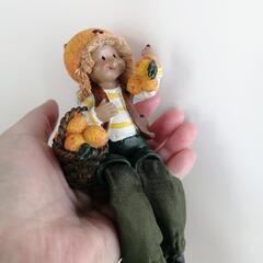 【置物】フルーツ人形(オレンジ)の画像