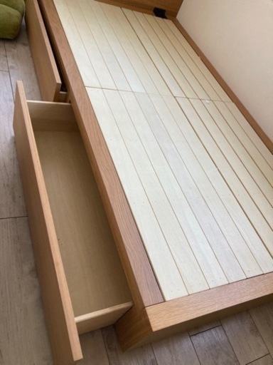 【廃盤品・中古】無印良品　収納ベッド　ヘッドボード付き