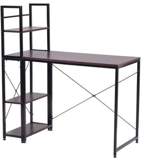 【新品】分離型 PCデスク パソコンデスク 勉強机 ブラウン ウォールナット