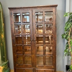 N456☆北海道民芸☆キャビネット☆書棚☆幅1075mm