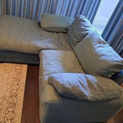 カウチソファー(お取引中)今月一杯にて、処分予定です。(明後日か...