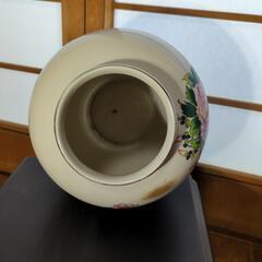 ご予約　九谷焼　壺　鳳凰に牡丹　古美術の画像