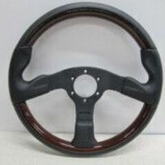 🚗超美品！MOMO  ステアリング ウッド&レザー 35.5Φ ...