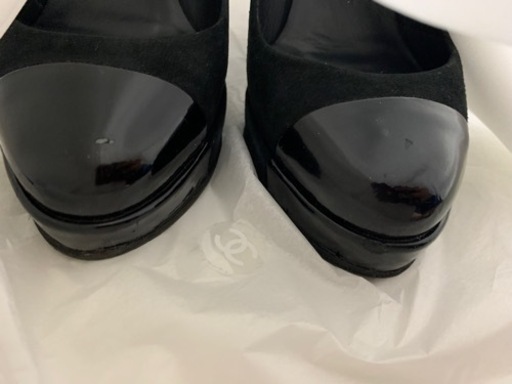 CHANEL シャネル　パンプス　35.0 ヒール　靴　黒　ブラック