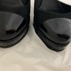 CHANEL シャネル　パンプス　35.0 ヒール　靴　黒　ブラックの画像