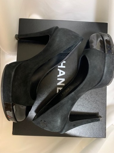 CHANEL シャネル　パンプス　35.0 ヒール　靴　黒　ブラック