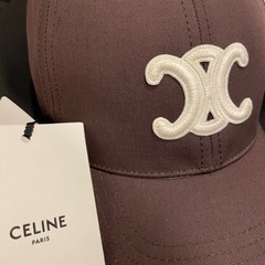 CELINE 【新品タグ付き】トリオンフ ベースボールキャップ / カカオLの画像