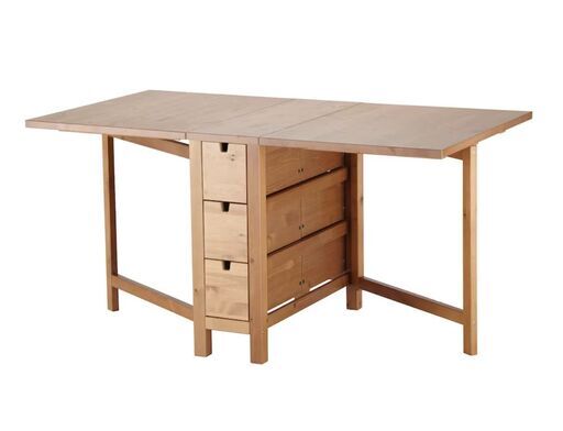 【値下げしました！】IKEAで王道のダイニングテーブル！コンパクトにスッキリも！大人数でパーティーも！使い方はあなた次第で自由自在◎温もりのある木製の家具を取り入れておうち時間をまったり過ごして見ませんか？