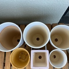 植木鉢6個　中古（再）の画像