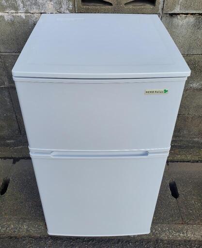 19年製　2ドア90L冷蔵庫　ヤマダ電機