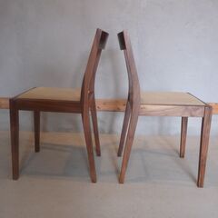 【☺︎】無印良品 ウォールナット材チェア2脚セット 送料込み 椅子 ① ウォールナット無垢材チェア | 無印良品