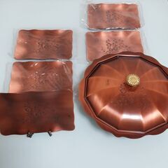 【取引終了】銅製　菓子皿　菓子入れセット