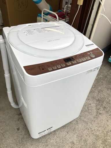 【動作保証あり】SHARP シャープ 2020年 ES-T712 7.0kg 全自動洗濯機【管理KRS593】
