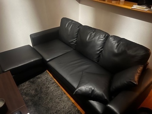 3人掛けソファー！オットマン付き