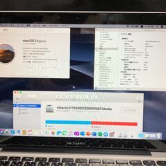 「MacBook Pro 13インチ Mid 2010(MC374J/A)」MacOS(Mojave)&Office2019とWin10 Pro＆Office2010の選択起動可能 / 13.3インチLED液晶 / メモリー4GB(最大8GB)/ Webカメラ / 無線LAN(a/b/g/n対応) / バッテリー使用可能な中古品の画像