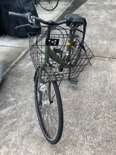 自転車と空気入れ