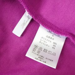 【No.62】美品 シフォンスリーブ七分丈トップス Mサイズ パープル 紫の画像