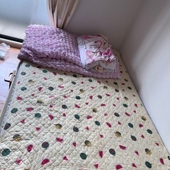 決定済み　美品 折りたたみベッド ダブル 中居木工 【商品番号】NK-2595の画像
