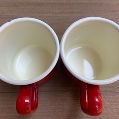 ホーローマグカップ×2個 富士ホーローの画像