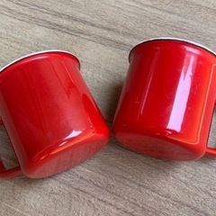 ホーローマグカップ×2個 富士ホーローの画像