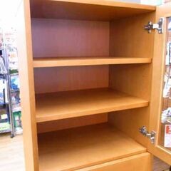 食器棚　スリム　棚　キャビネット　カップボード カップボード キャビネット 食器棚 美品 ブラウン 高さ160cm 奥行36cm