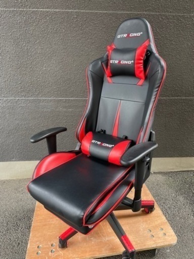 【大特価／超美品】早い者勝ち❗️ゲーミングチェア　GTRACING  赤色　ほぼ新品状態です❗️