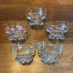 未使用　アイスクリーム　グラス　5個　セット　②
