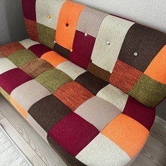 ⭐︎値下げ⭐︎ソファー 2人掛け パッチワーク 北欧 