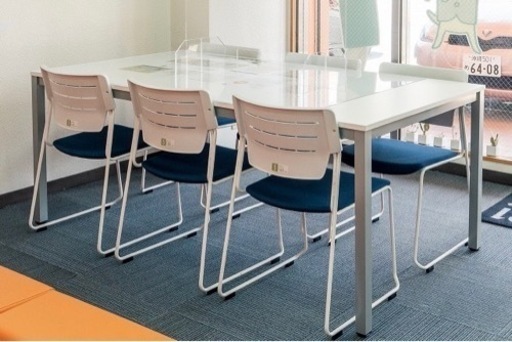 【6人用ミーティングテーブル】チェアー付