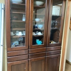 7月限定　）食器棚差し上げます　高さ190 幅120 奥行42