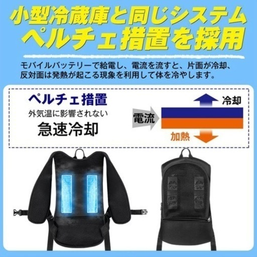冷却　冷感ベスト 大容量バッテリ付き 瞬間強力冷却 冷却プレート USB給電 