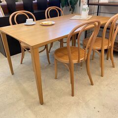 宇都宮でオシャレな家具を探すなら『オトワリバース！』美品 IDC秋田木工 ダイニングテーブルセット テーブル チェア 5点セット ナチュラル 中古品