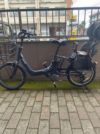 リサイクルショップどりーむ荒田店　No813 エコNo16617X 電動アシスト自転車　パナソニック　定価１５万　GYUTTO　BE-ELMA032　前後チャイルドシート付♪　２０インチ　低床　ギア内装三段切り替え付き♪　状態良好♪