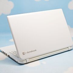 全国配送可！　東芝 ダイナブック 超大容量 1000GB（1TB） HDD、SSD換装可♪ Bluetooth、カメラ、マイク搭載！白ノートパソコン リモート 大特価 SD CD DVD Web会議 WPS Office Word、Excel、PowerPoint YouTube 学生 主婦 初心者さん 初期設定済み！の画像