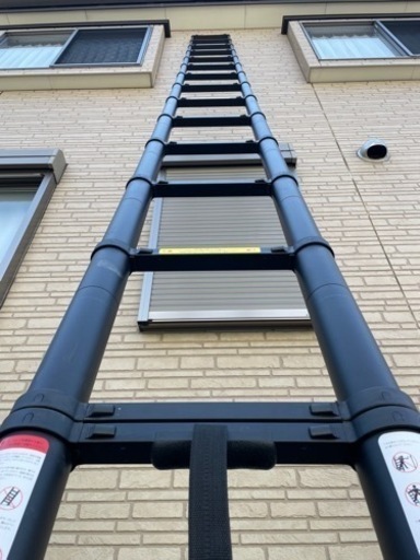 伸縮はしご 6.2m 着脱式フック付き 耐荷重150kg