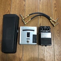 ギターエフェクターとファンヒーターのセット