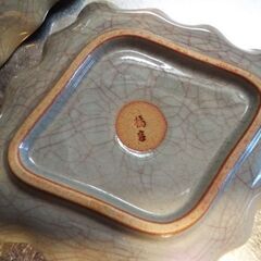 たち吉 紅貫入 銘々皿ひし形プレート和食器3枚セット の画像