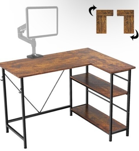 【新品/未使用】パソコンデスク　L字型デスク　勉強机