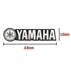 YAMAHA ヤマハ アルミ エンブレム プレート シルバー/ブラックの画像