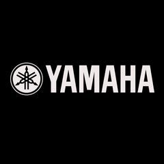 YAMAHA ヤマハ アルミ エンブレム プレート シルバー/ブラックの画像
