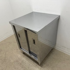 ステンレス　業務用　扉付き作業台　スライド扉　店舗　飲食店　W６...