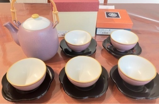 【新品】たち吉　定価4万セット　急須　茶器　湯呑み　茶托　トレー　5個セット