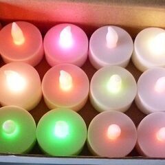 小さいキャンドル　LED　ボタン電池の画像