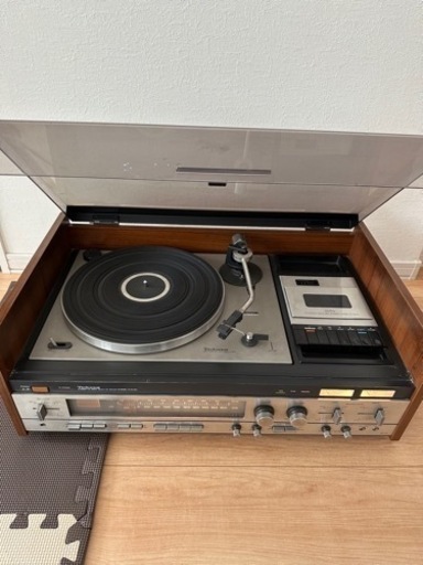 Technics テクニクス SC-170 ターンテーブル カセット ステレオ 昭和レトロ オーディオ機器 チューナー 音楽 趣味 通電確認済