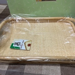籐ウォーターピッチャー.トレー.冷茶グラスセットの画像