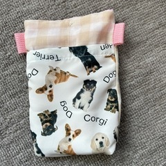 スマホポーチ　犬柄　ジャンク
