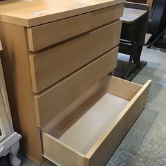 大川家具　ナチュラル4段チェスト　北欧スタイル　無印良品　洋服タンス　タンス　チェストの画像