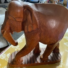 取引決まりました木彫りの象(置き物)の画像