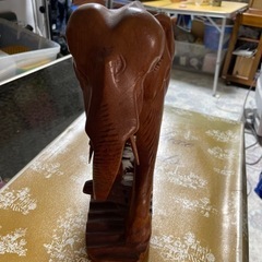 取引決まりました木彫りの象(置き物)の画像