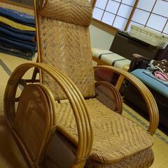 籐の椅子の画像